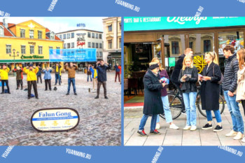 Швеция. В Линчёпинге осуждают компартию Китая за преследование Фалуньгун